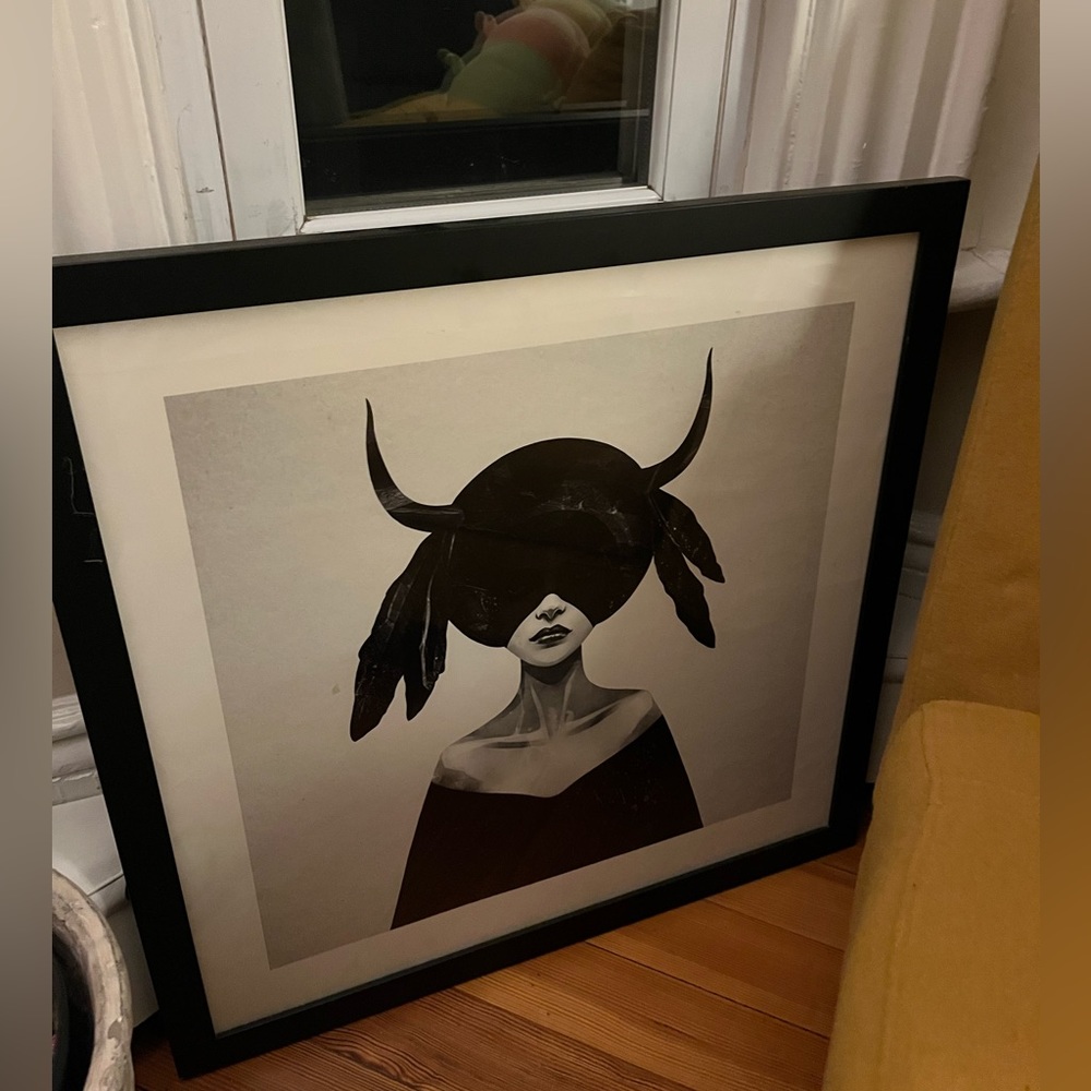 Black and white 24 x 24in framed art print society 6